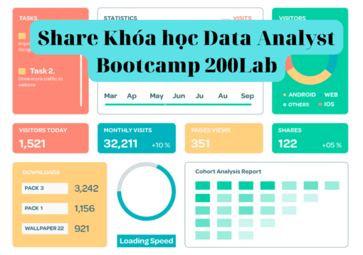 share khóa học data analyst bootcamp 200lab