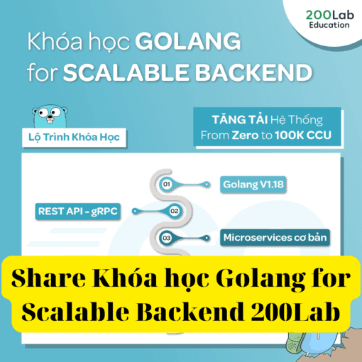 share khóa học golang for scalable backend 200lab