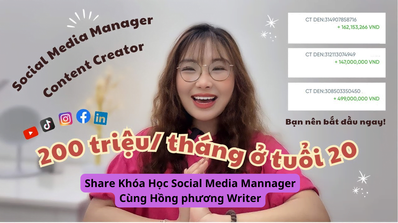 Share Khóa Học Social Media Mannager Cùng Hồng phương Writer